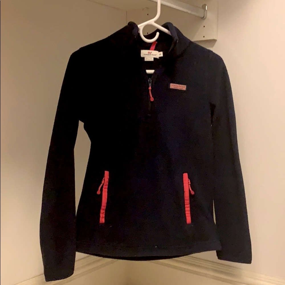 Vineyard Vines Navy and Pink Fleece